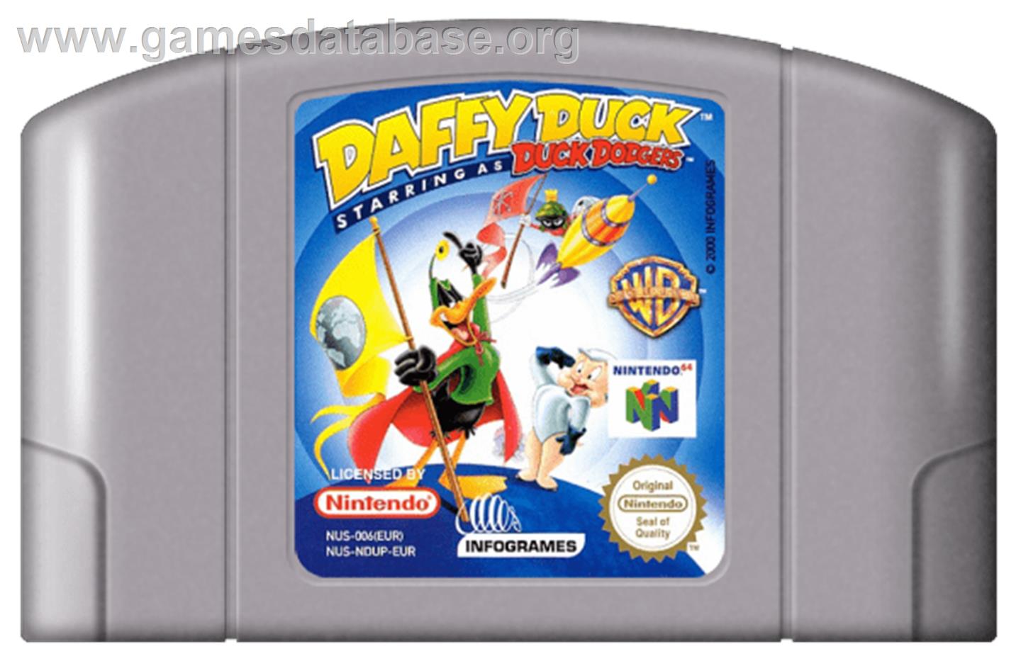 Looney Tunes: Duck Dodgers Starring Daffy Duck - Nintendo N64 - Artwork - Cartridge