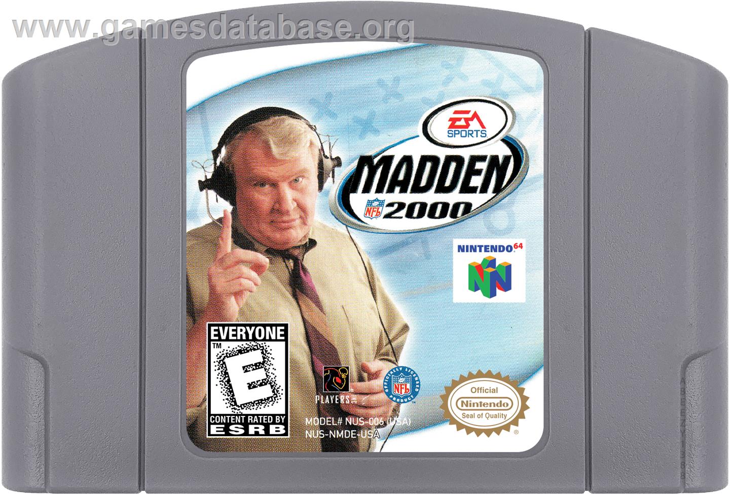 Madden NFL 2000 - Nintendo N64 - Artwork - Cartridge