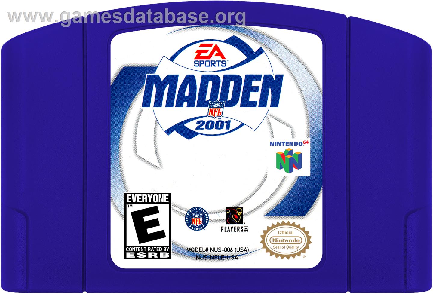Madden NFL 2001 - Nintendo N64 - Artwork - Cartridge