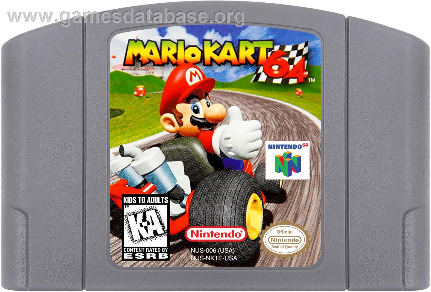Mario Kart 64 - Nintendo N64 - Artwork - Cartridge