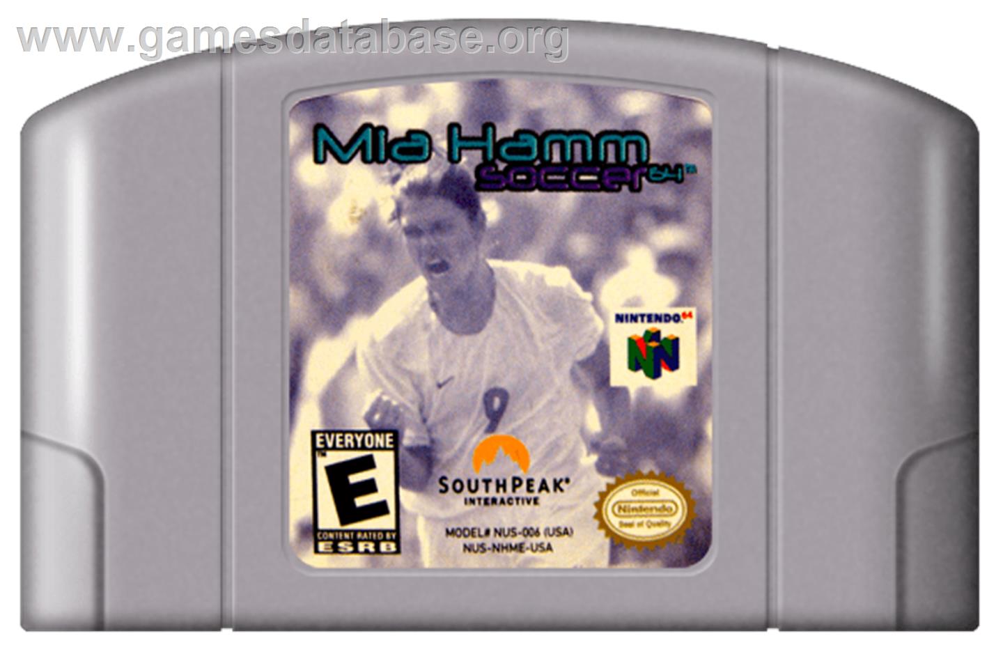 Mia Hamm Soccer 64 - Nintendo N64 - Artwork - Cartridge