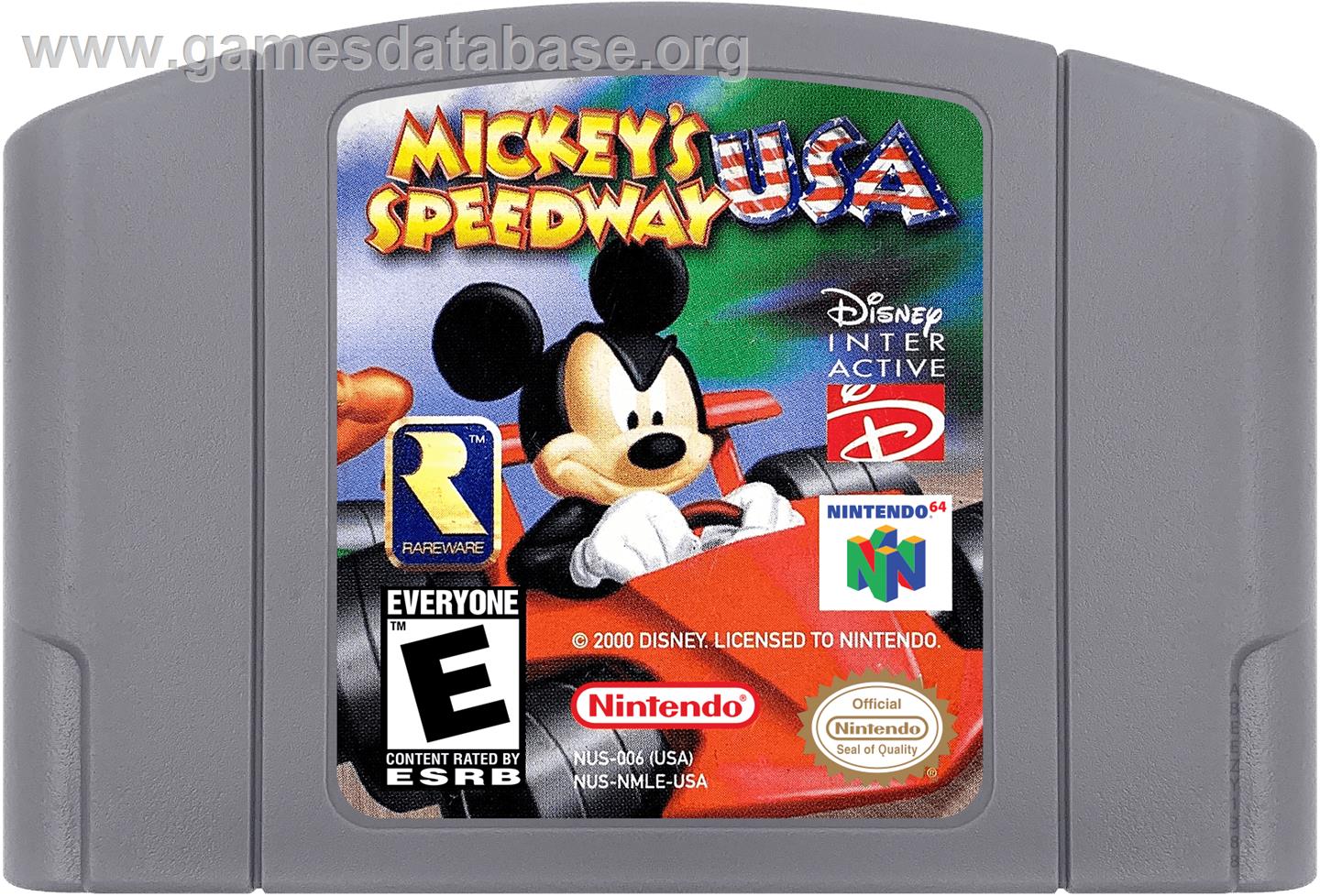 Mickey's Speedway USA - Nintendo N64 - Artwork - Cartridge