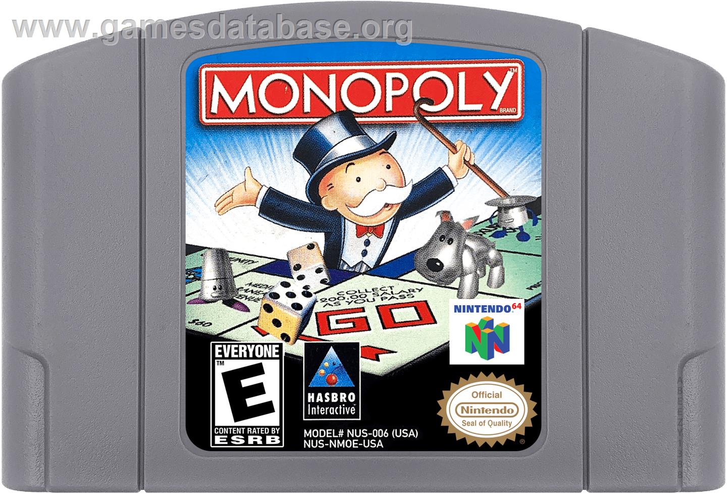 Monopoly - Nintendo N64 - Artwork - Cartridge
