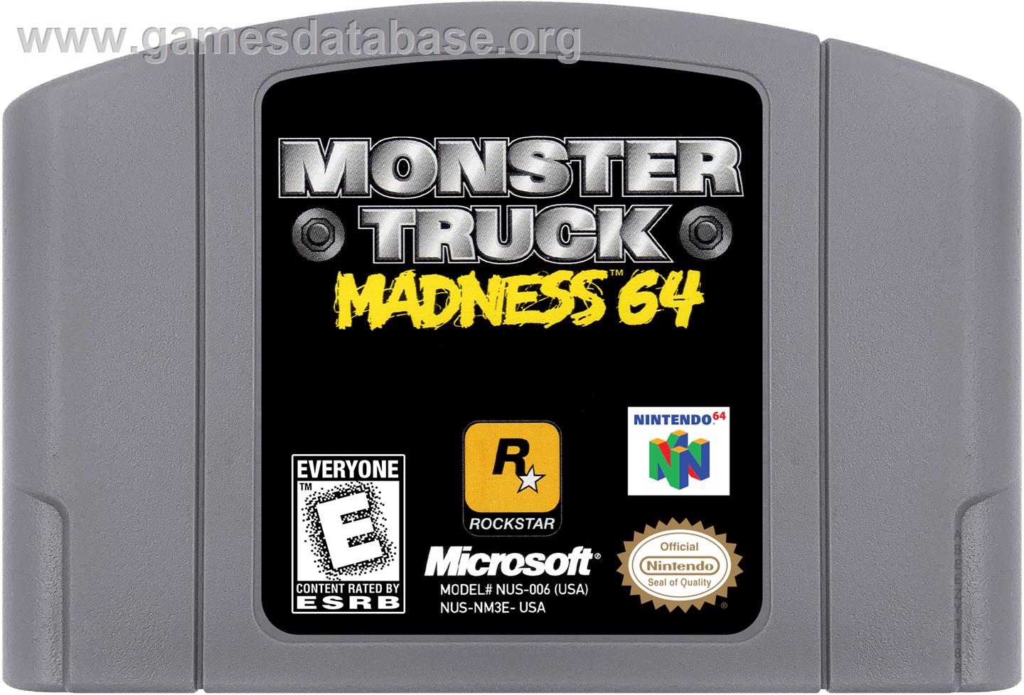 Monster Truck Madness 64 - Nintendo N64 - Artwork - Cartridge