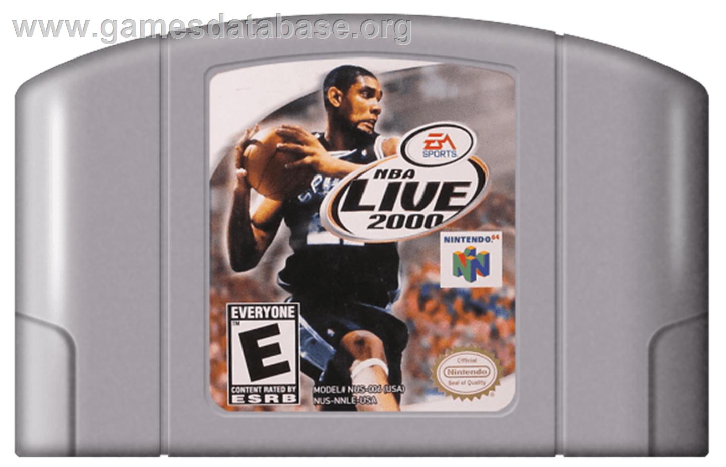 NBA Live 2000 - Nintendo N64 - Artwork - Cartridge