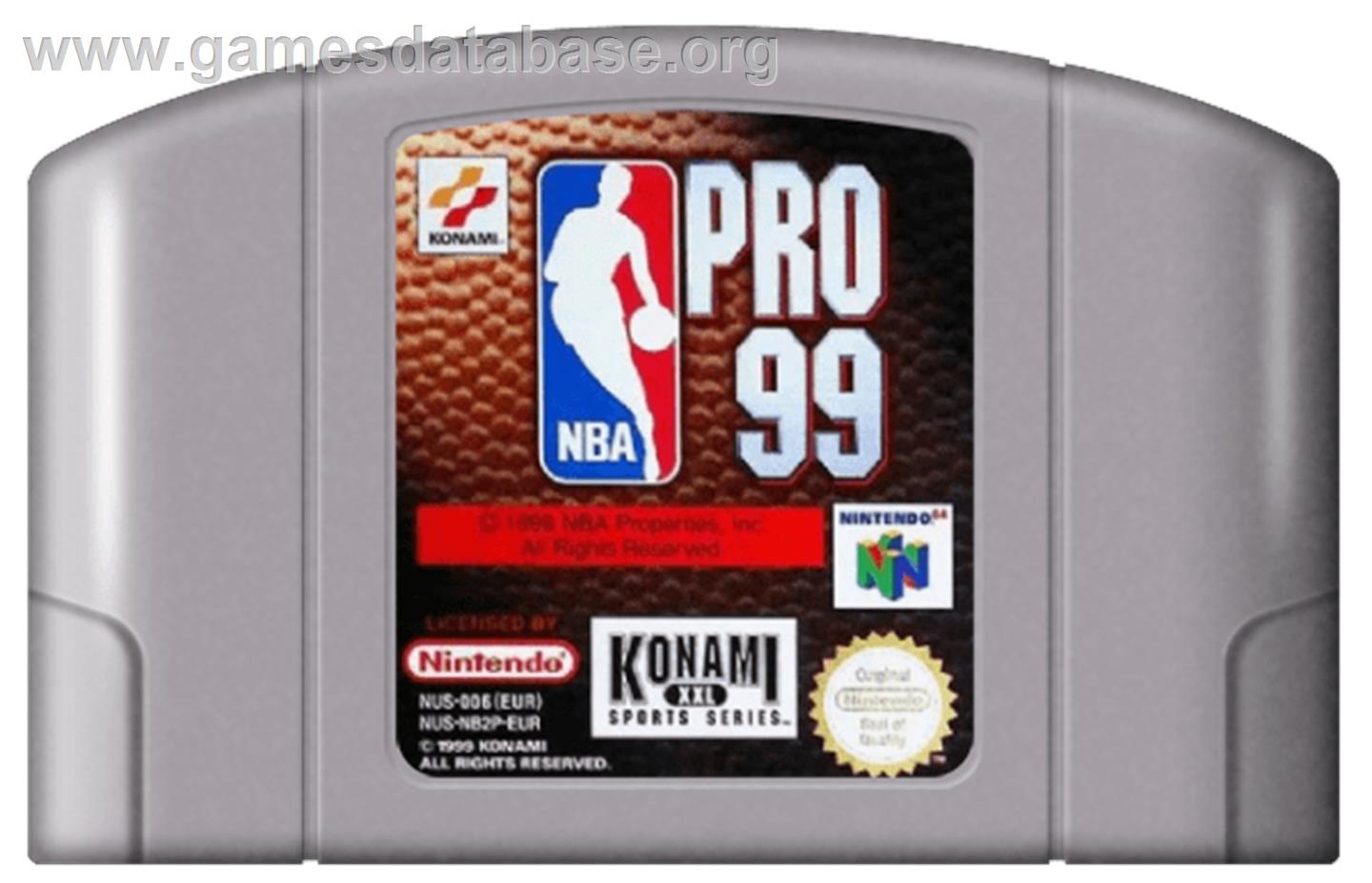 NBA Pro 99 - Nintendo N64 - Artwork - Cartridge