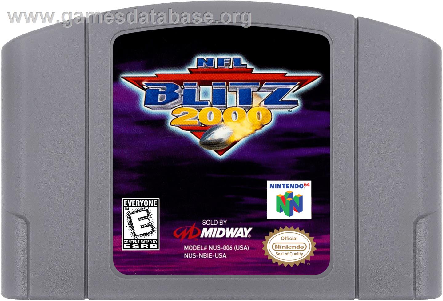 NFL Blitz 2000 - Nintendo N64 - Artwork - Cartridge