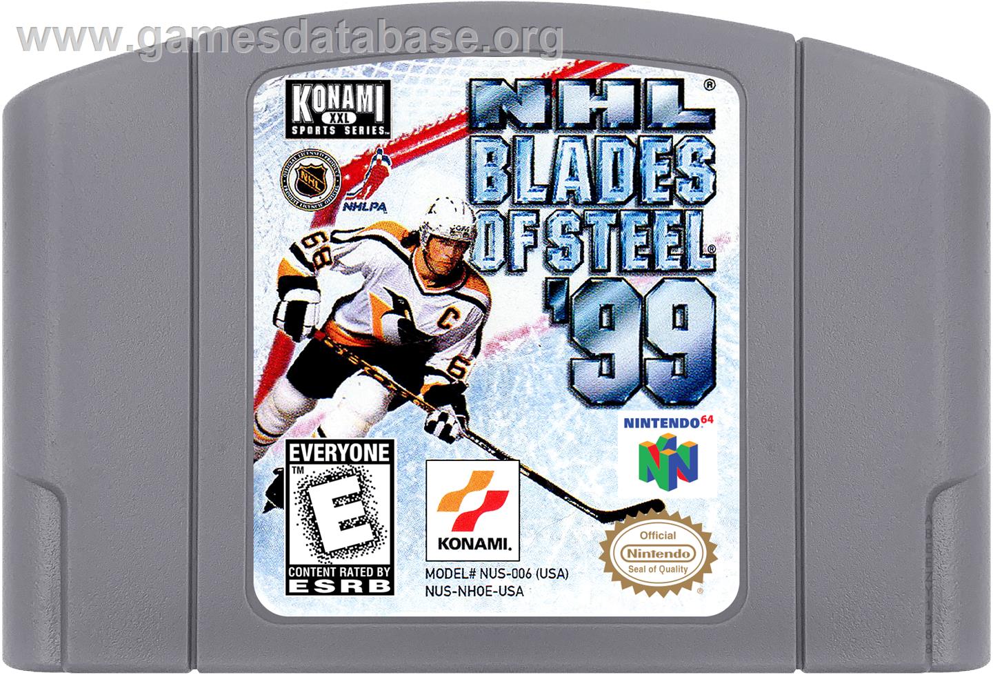 NHL Blades of Steel '99 - Nintendo N64 - Artwork - Cartridge