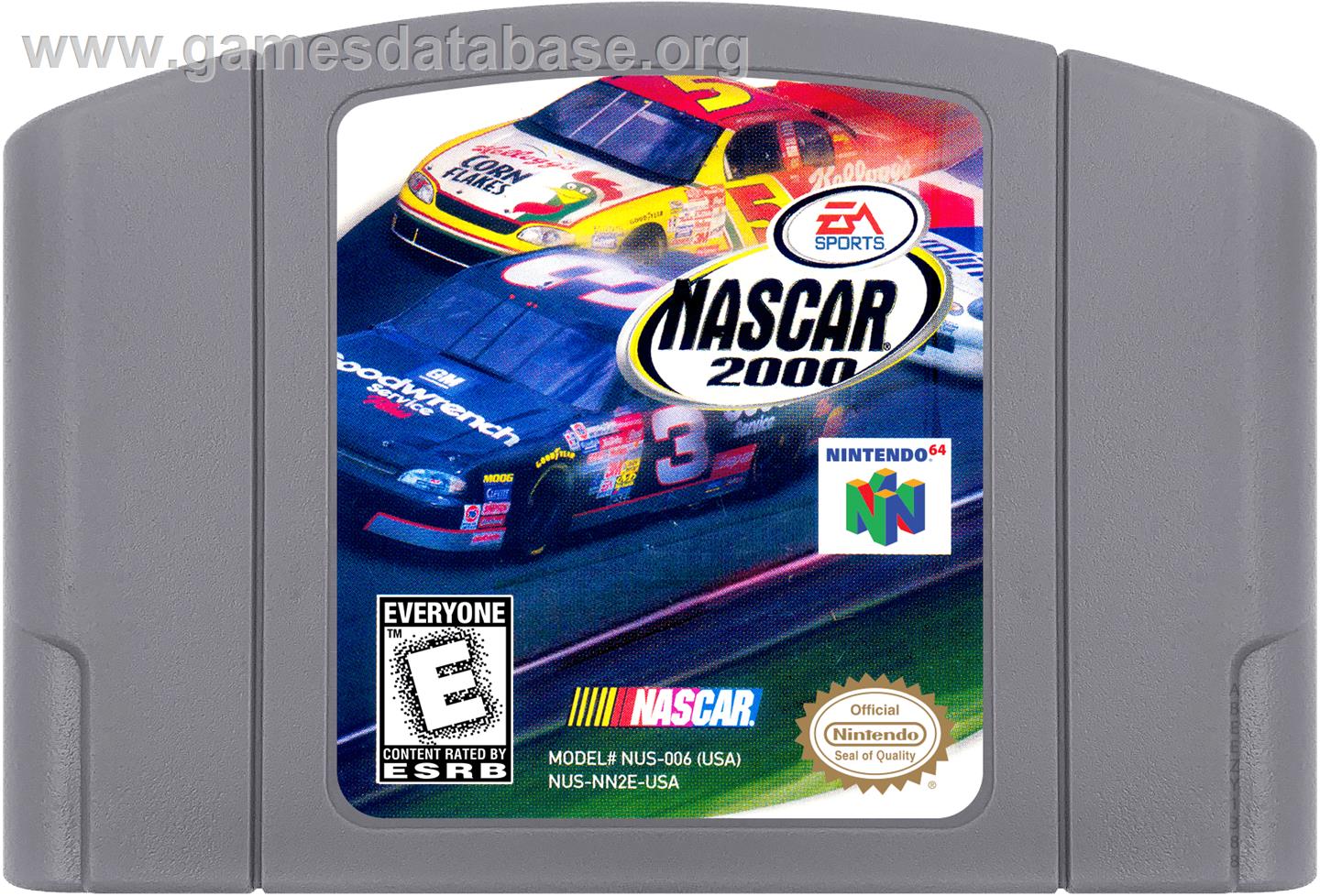 Nascar 2000 - Nintendo N64 - Artwork - Cartridge