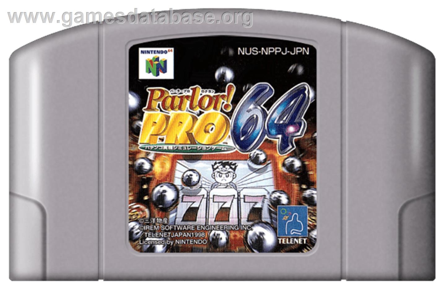 Parlor! Pro 64: Pachinko Jikki Simulation - Nintendo N64 - Artwork - Cartridge