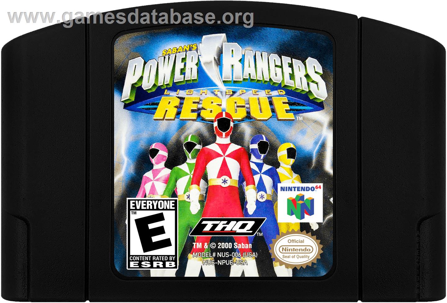 Power Rangers: Lightspeed Rescue - Nintendo N64 - Artwork - Cartridge