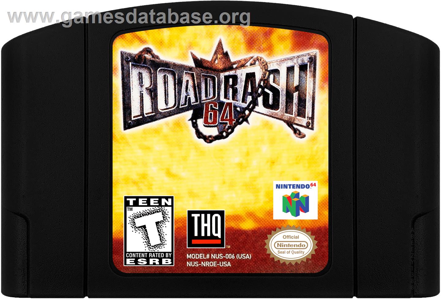 Road Rash 64 - Nintendo N64 - Artwork - Cartridge