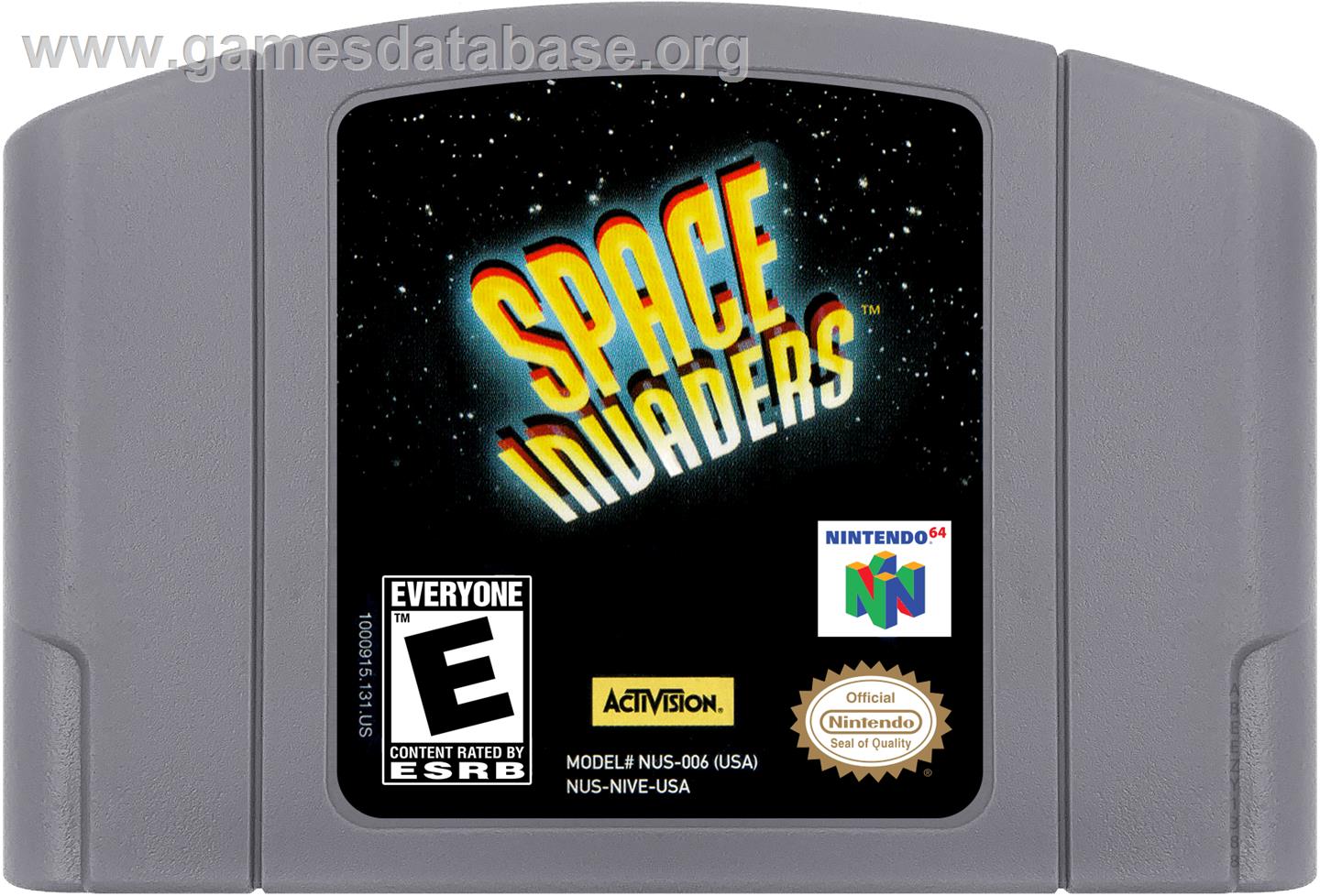 Space Invaders - Nintendo N64 - Artwork - Cartridge