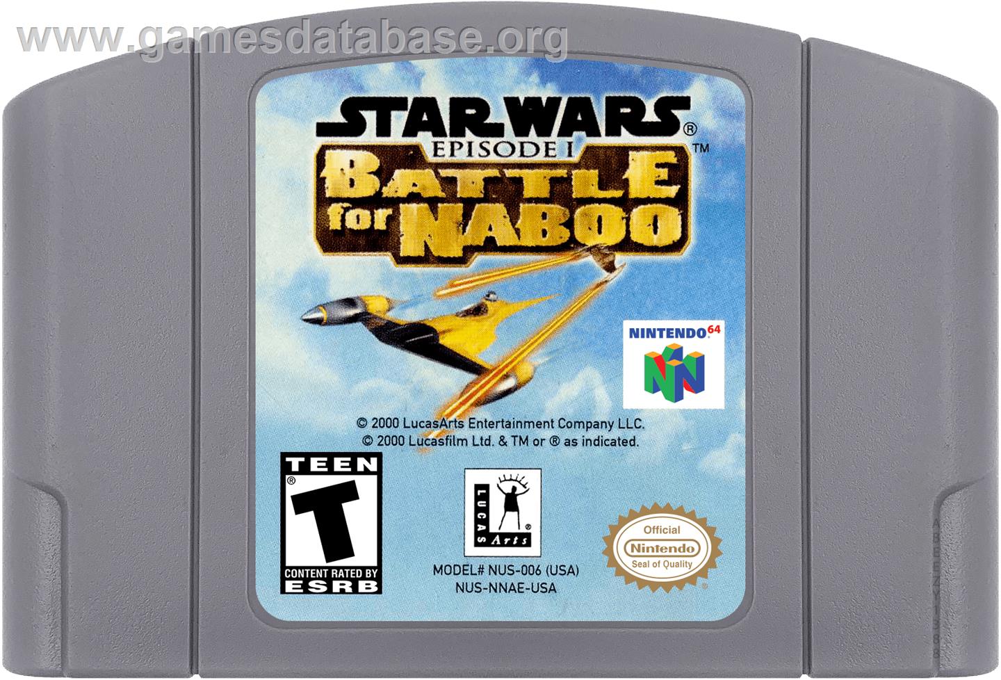 Star Wars Episode I - Battle For Naboo - Nintendo N64 - Artwork - Cartridge