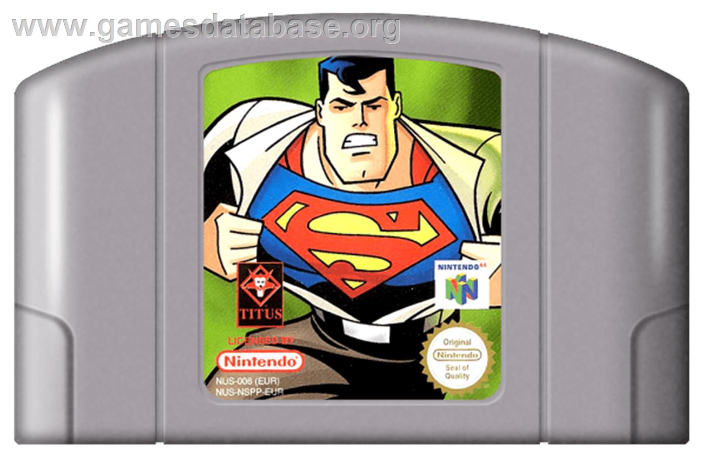 Superman - Nintendo N64 - Artwork - Cartridge