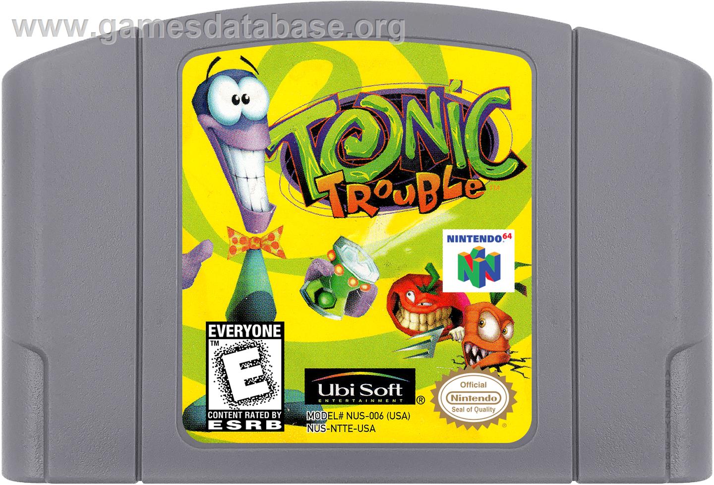 Tonic Trouble - Nintendo N64 - Artwork - Cartridge