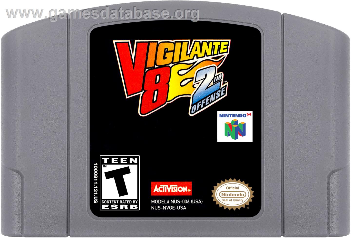 Vigilante 8 - 2nd Offense - Nintendo N64 - Artwork - Cartridge