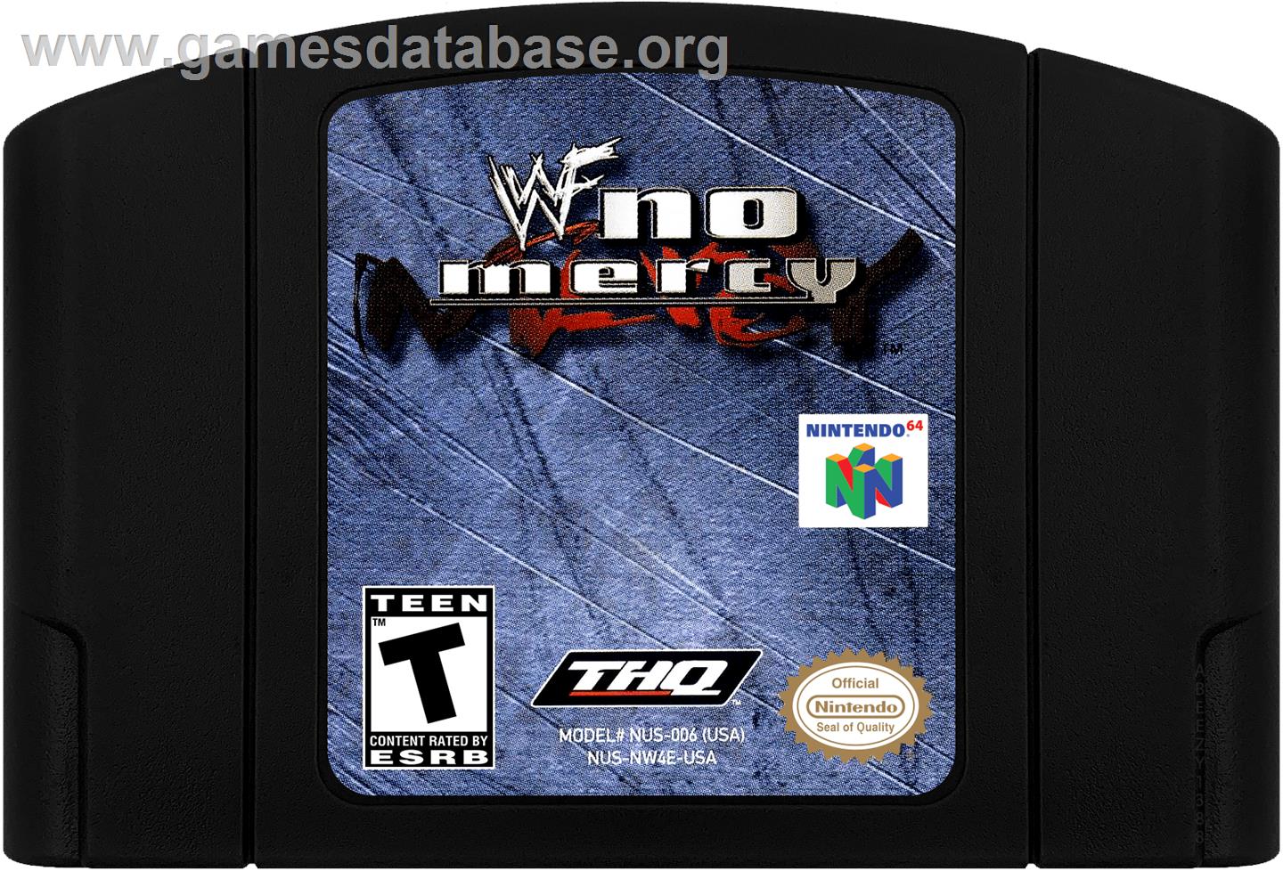 WWF No Mercy - Nintendo N64 - Artwork - Cartridge