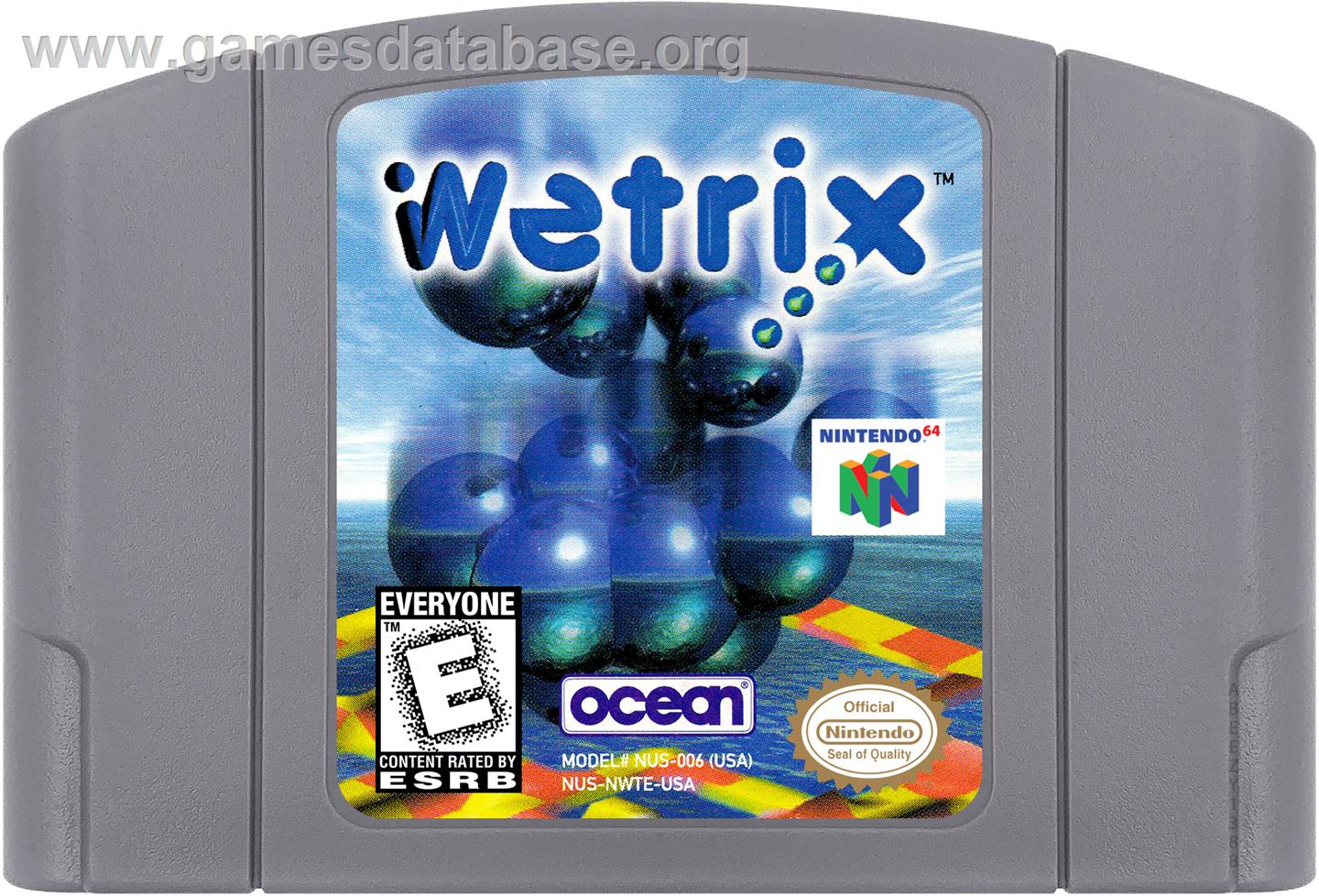 Wetrix - Nintendo N64 - Artwork - Cartridge