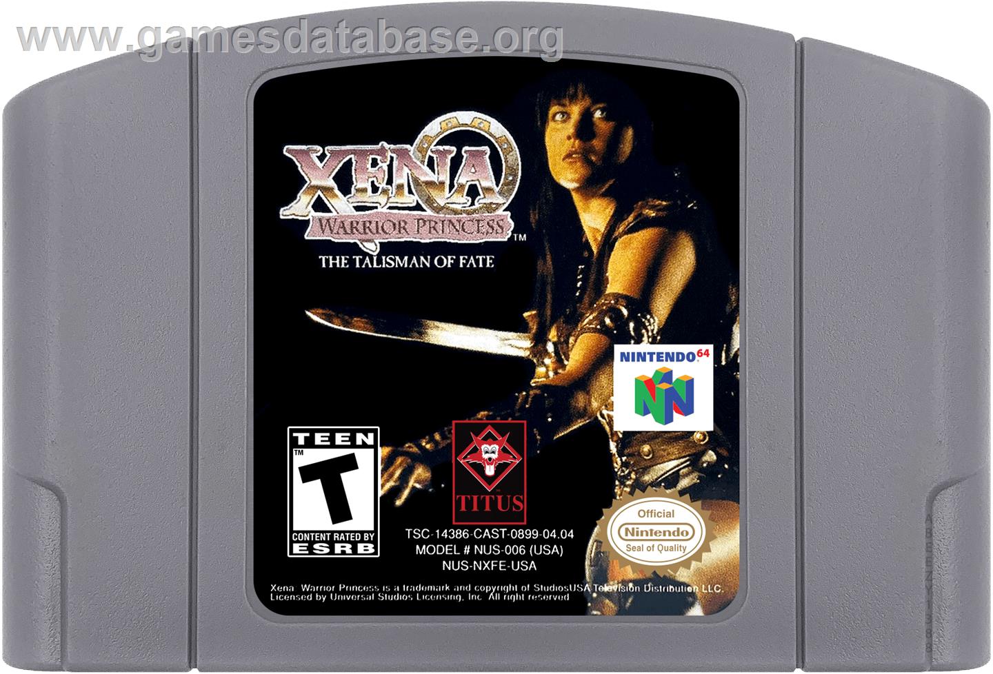 Xena - Warrior Princess - Nintendo N64 - Artwork - Cartridge