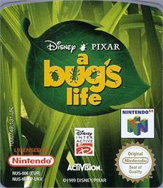 Top of cartridge artwork for A Bug's Life on the Nintendo N64.