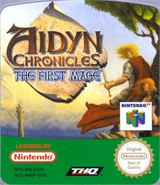 Top of cartridge artwork for Aidyn Chronicles: The First Mage on the Nintendo N64.