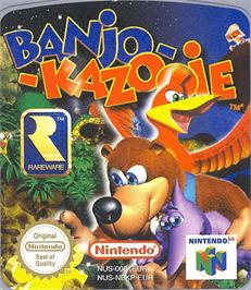 Top of cartridge artwork for Banjo-Kazooie on the Nintendo N64.