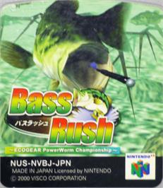 Top of cartridge artwork for Bass Rush: ECOGEAR PowerWorm Championship on the Nintendo N64.