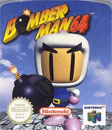 Top of cartridge artwork for Bomberman 64: The Second Attack on the Nintendo N64.