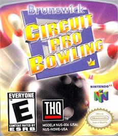 Top of cartridge artwork for Brunswick Circuit Pro Bowling on the Nintendo N64.