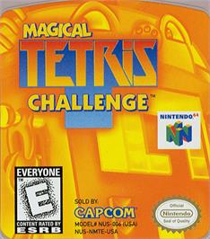 Top of cartridge artwork for Defi au Tetris Magique on the Nintendo N64.