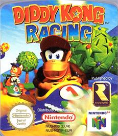 Top of cartridge artwork for Diddy Kong Racing on the Nintendo N64.