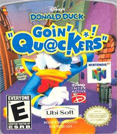 Top of cartridge artwork for Donald Duck: Goin' Quackers on the Nintendo N64.