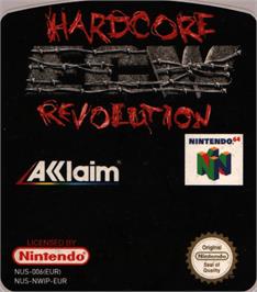 Top of cartridge artwork for Ecw Hardcore Revolution on the Nintendo N64.