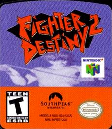 Top of cartridge artwork for Fighter Destiny 2 on the Nintendo N64.