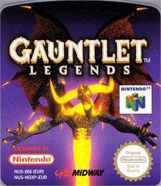 Top of cartridge artwork for Gauntlet Legends on the Nintendo N64.