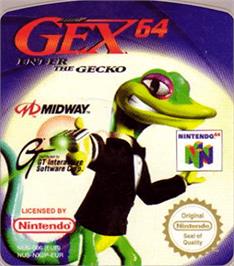 Top of cartridge artwork for Gex: Enter the Gecko on the Nintendo N64.
