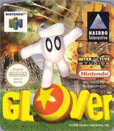 Top of cartridge artwork for Glover on the Nintendo N64.