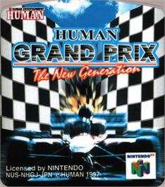 Top of cartridge artwork for Human Grand Prix: The New Generation on the Nintendo N64.