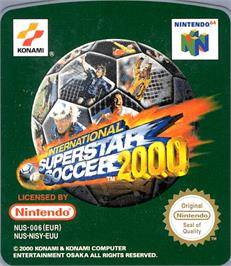 Top of cartridge artwork for International Superstar Soccer 2000 on the Nintendo N64.