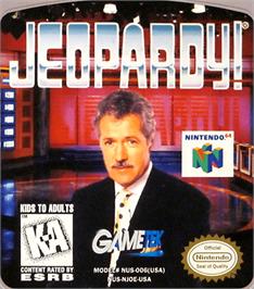Top of cartridge artwork for Jeopardy on the Nintendo N64.