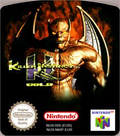 Top of cartridge artwork for Killer Instinct Gold on the Nintendo N64.