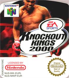 Top of cartridge artwork for Knockout Kings 2000 on the Nintendo N64.