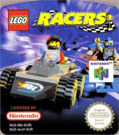 Top of cartridge artwork for LEGO Racers on the Nintendo N64.