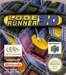 Top of cartridge artwork for Lode Runner 3D on the Nintendo N64.
