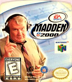 Top of cartridge artwork for Madden NFL 2000 on the Nintendo N64.