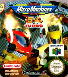 Top of cartridge artwork for Micro Machines 64 Turbo on the Nintendo N64.