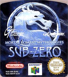 Top of cartridge artwork for Mortal Kombat Mythologies - Sub-zero on the Nintendo N64.