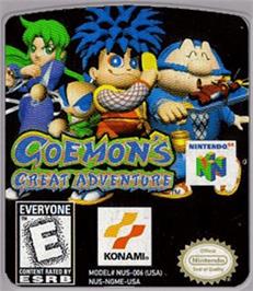 Top of cartridge artwork for Mystical Ninja 2 Starring Goemon on the Nintendo N64.