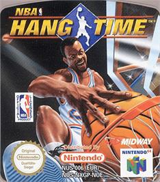 Top of cartridge artwork for NBA Hang Time on the Nintendo N64.